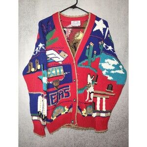 Traditional Trading Co. Women's Hand Knit Tejas Cardigan Sweater Sz M